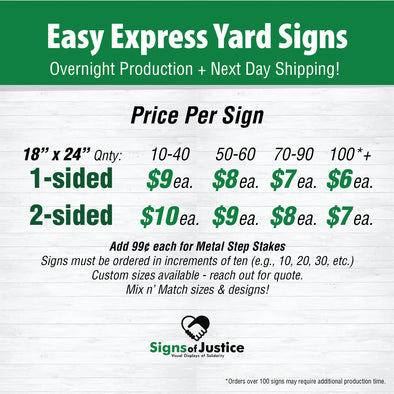 Custom 2-Sided Easy Express Yard Signs