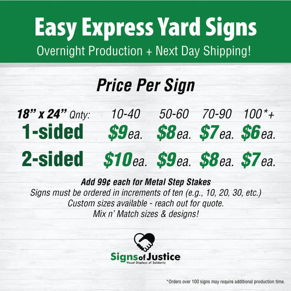 Custom 2-Sided Easy Express Yard Signs