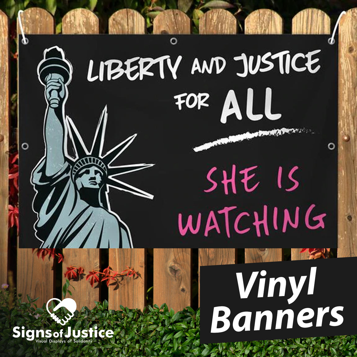 "Lady Liberty" Vinyl Banner