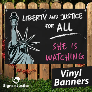 Lady Liberty Vinyl Banner