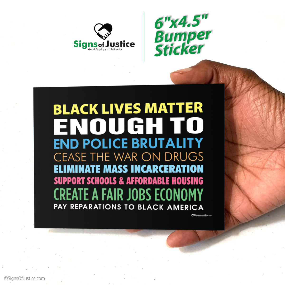 "Black Lives Matter Enough To" Bumper Stickers