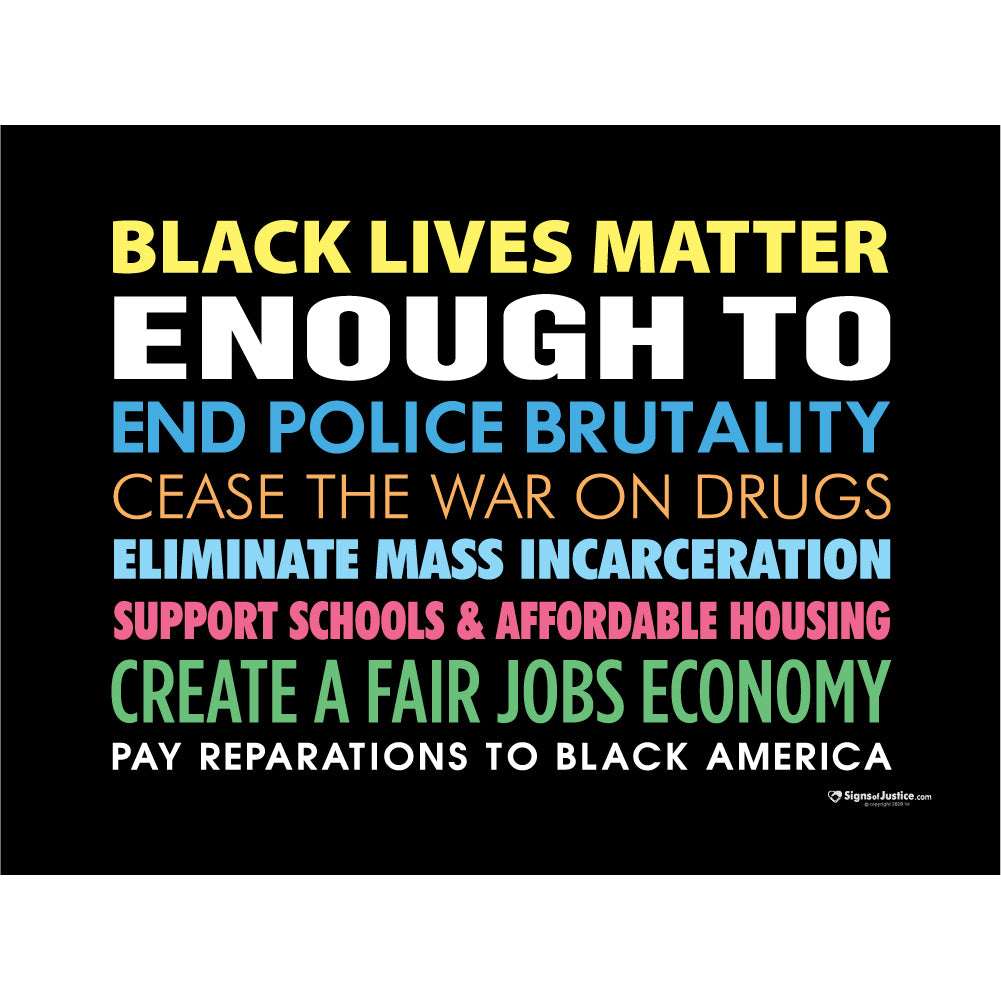 "Black Lives Matter Enough To" Bumper Stickers