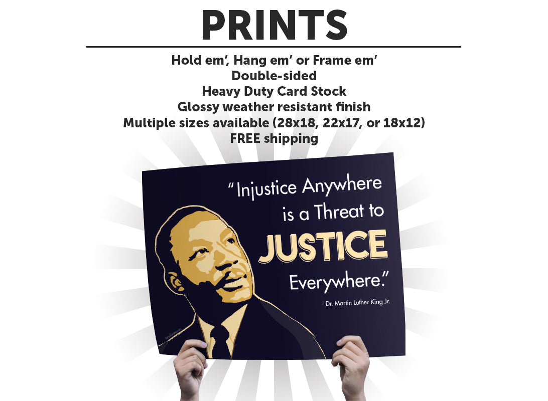 "MLK Justice" Art Print or Protest Sign Pack