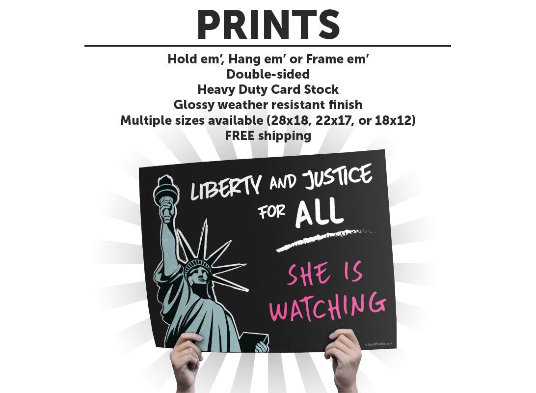 Lady Liberty Protest Cardstock Print