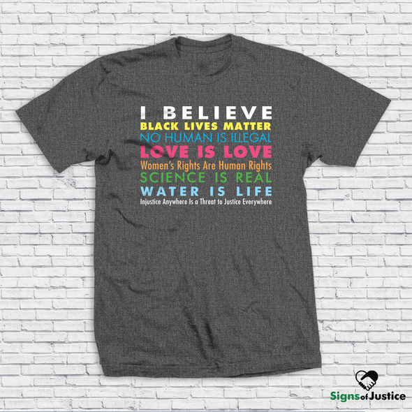 I / We Believe Unisex T-Shirt  (Heather Grey)