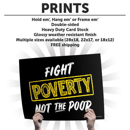 Fight Poverty Not The Poor Cardstock Print