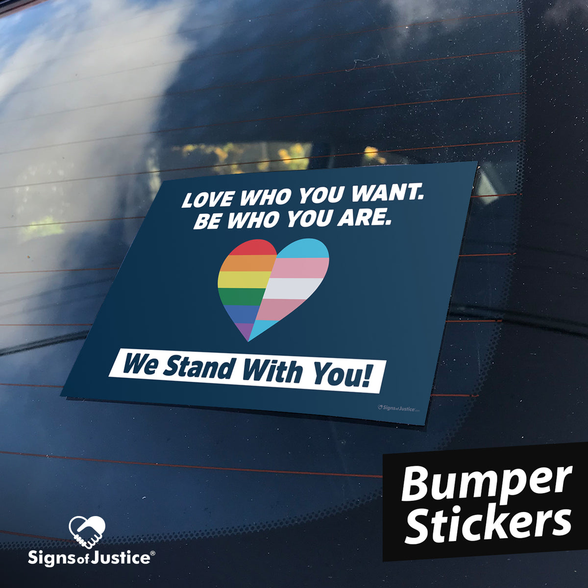 "Love Who You Want" Bumper Stickers