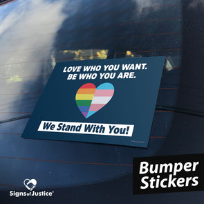 Love Who You Want Bumper Sticker
