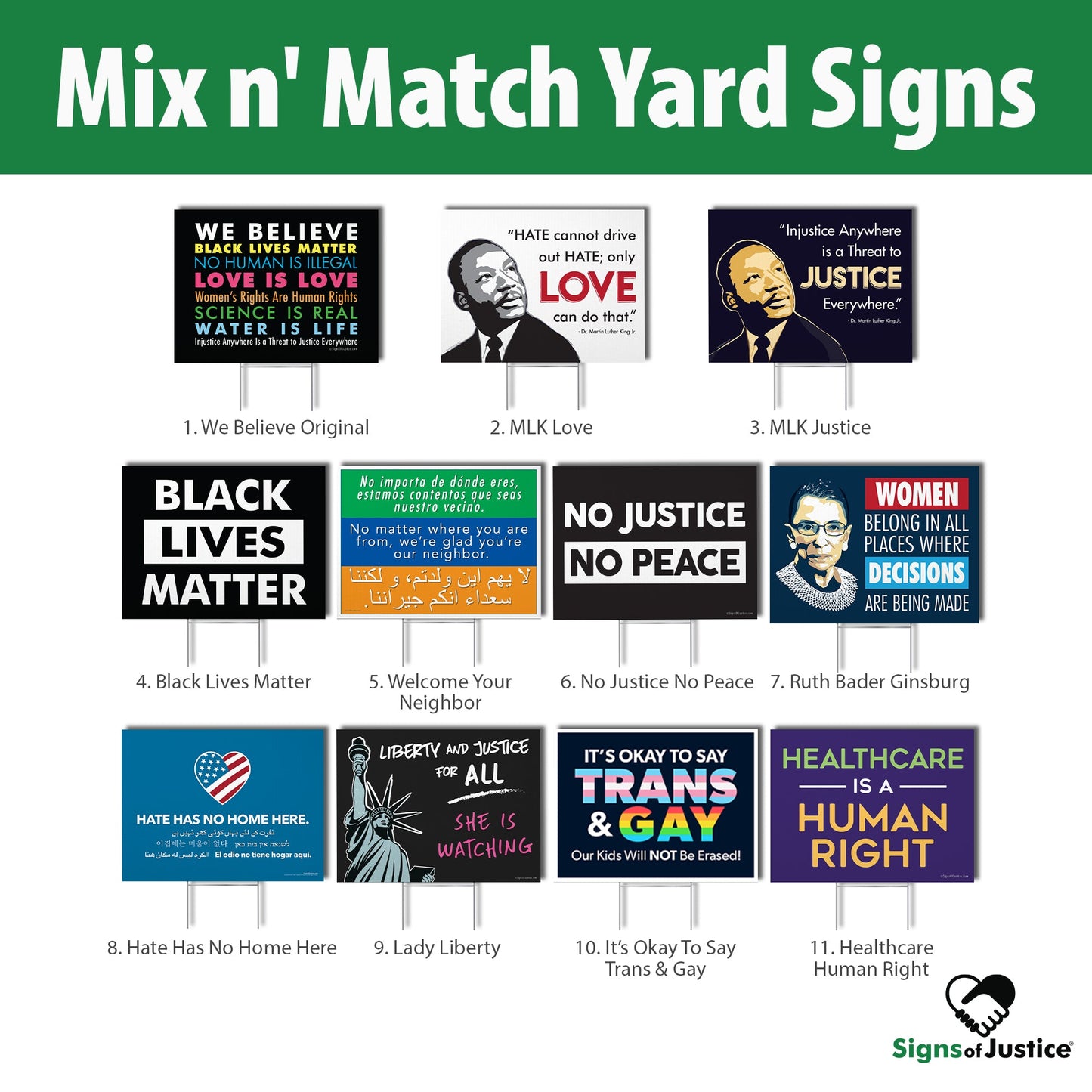 2 Dozen (16"x12") Yard Signs (Mix n' Match Special!)