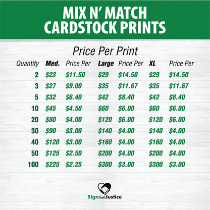 Cardstock Print – Mix n' Match