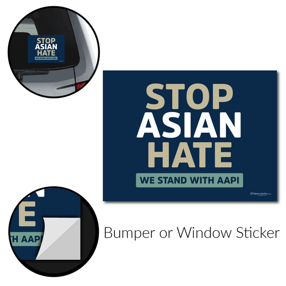 Stop Asian Hate Bumper Stickers