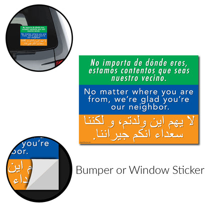 Welcome Your Neighbors Bumper Stickers
