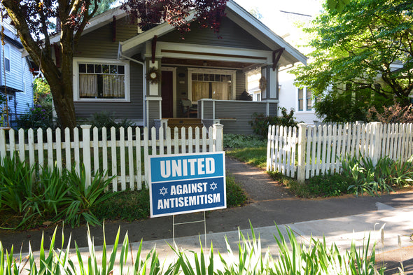 United Against Antisemitism Yard Sign