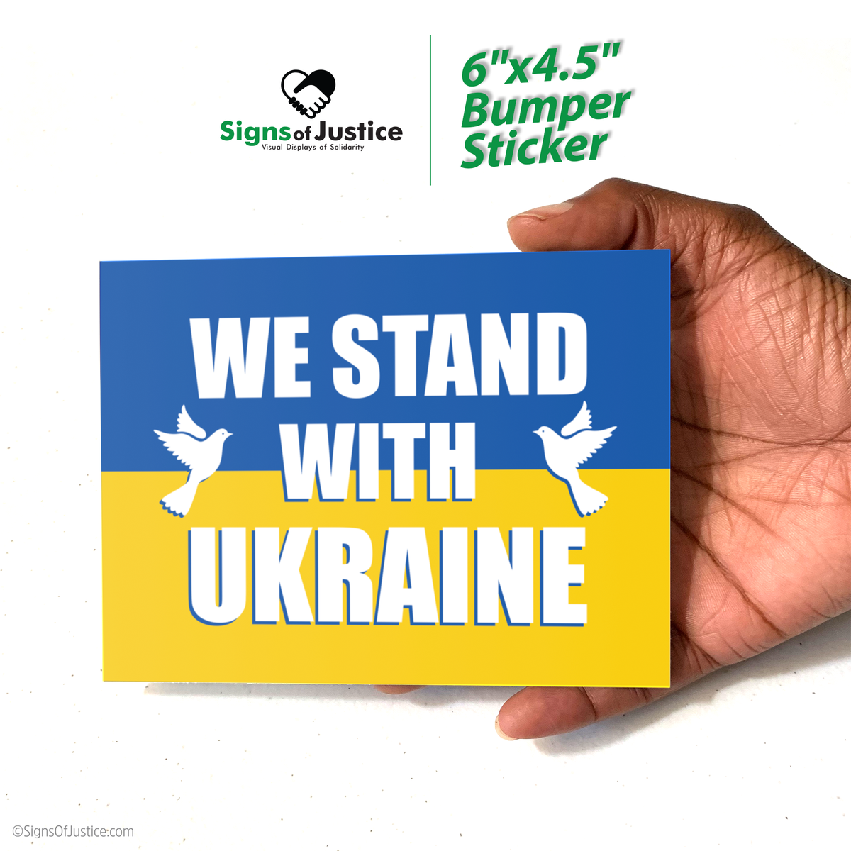 "We Stand With Ukraine" Bumper Stickers