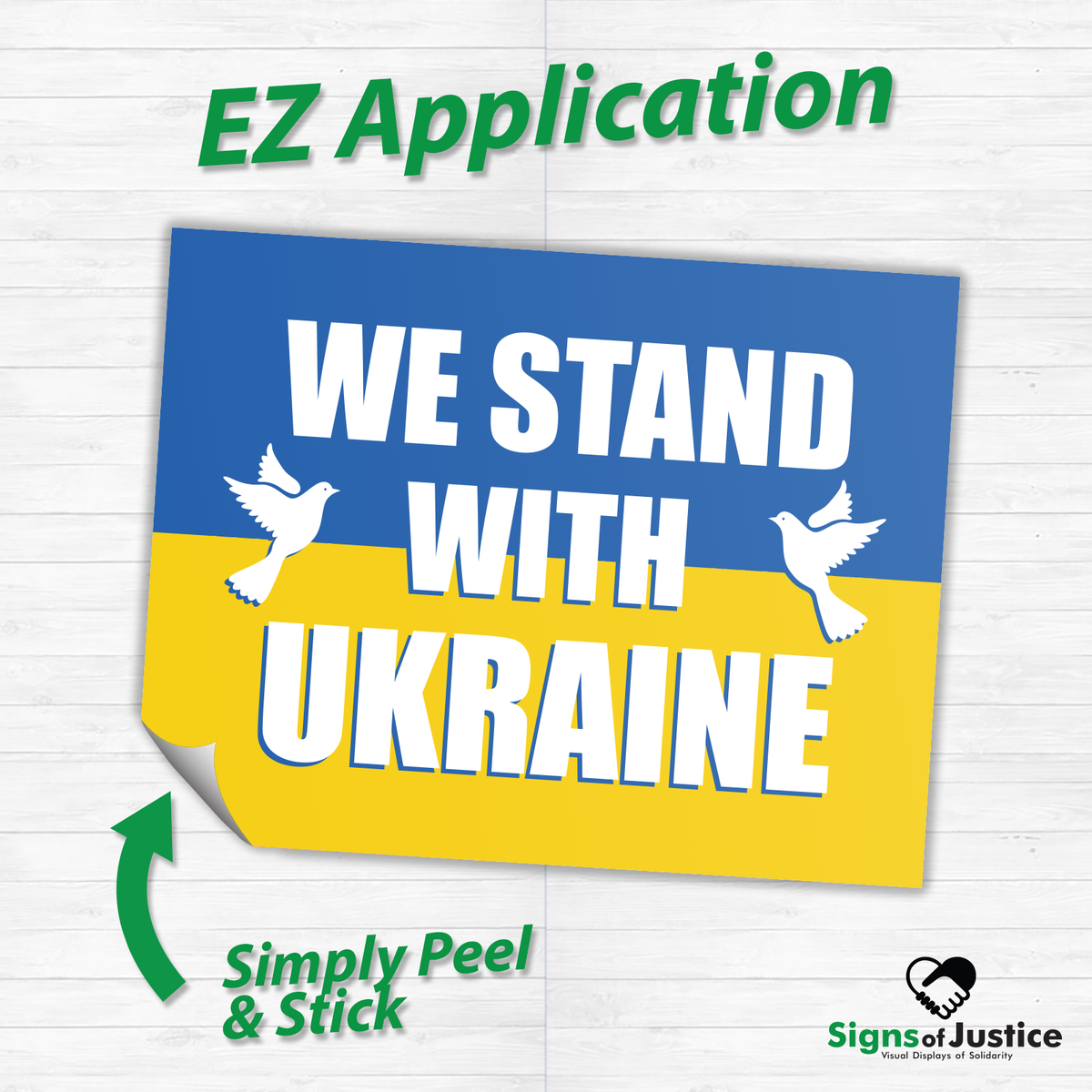 "We Stand With Ukraine" Bumper Stickers