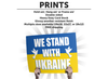 We Stand With Ukraine Cardstock Print