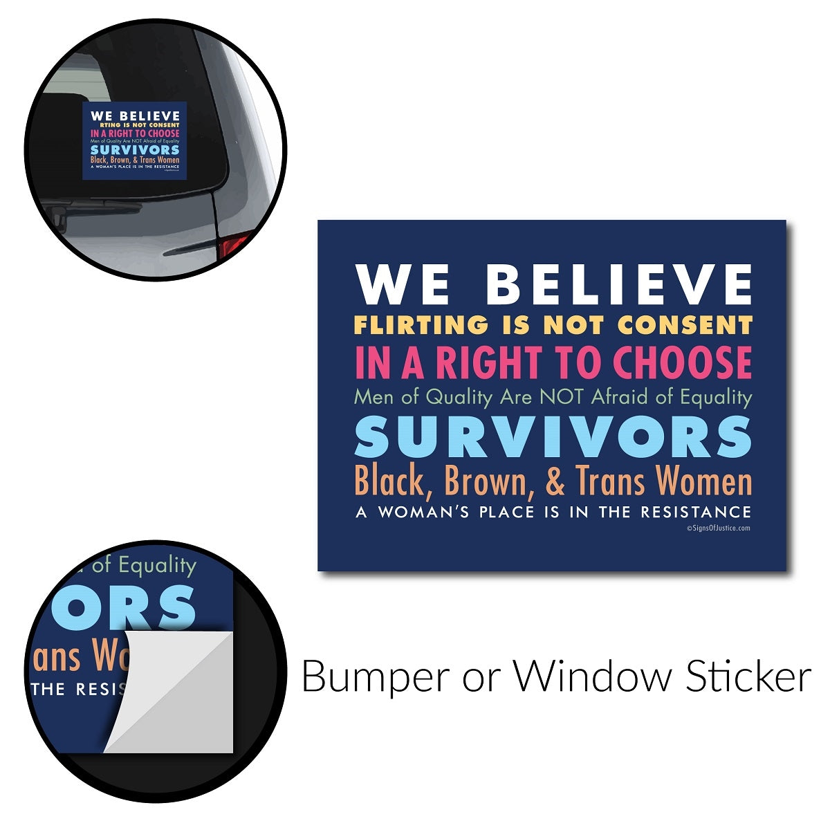 We Believe Women Bumper Sticker