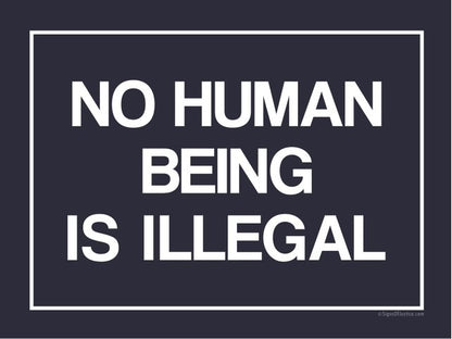 No Human Being is Illegal Right Bumper Sticker