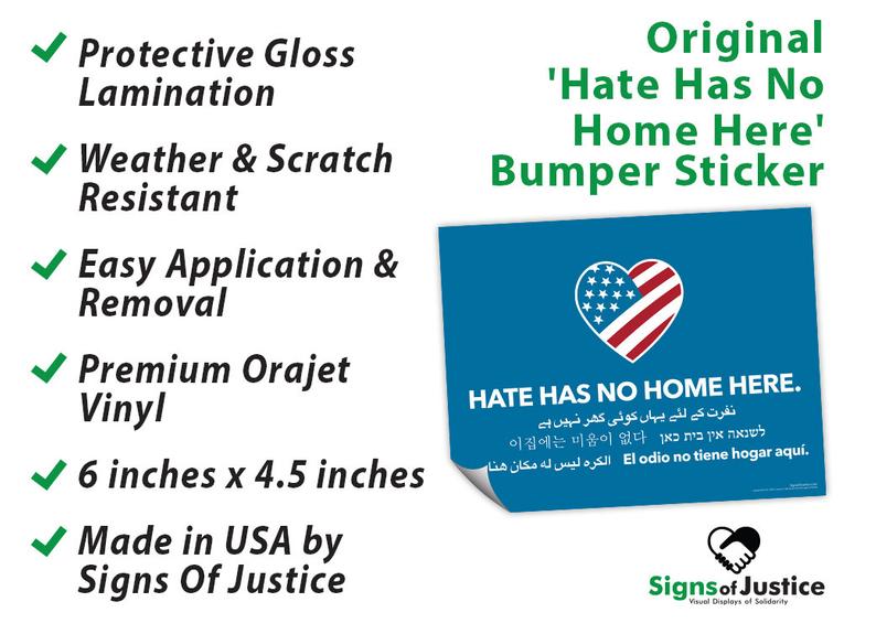 Hate Has No Home Here Bumper Stickers