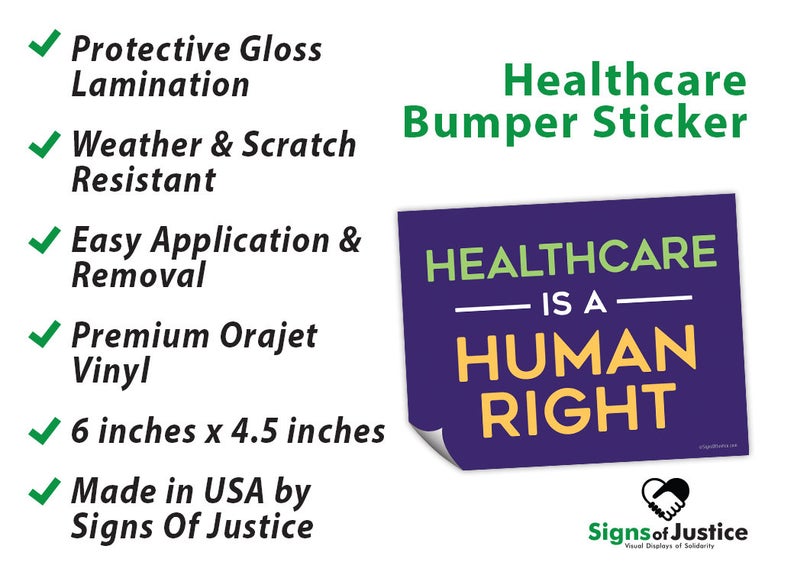 Healthcare Is A Human Right Bumper Stickers