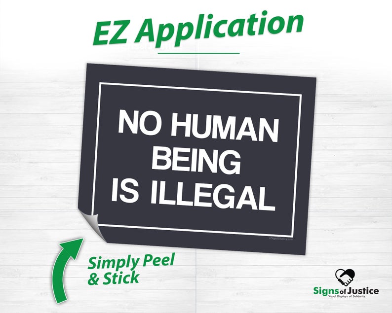No Human Being is Illegal Right Bumper Stickers