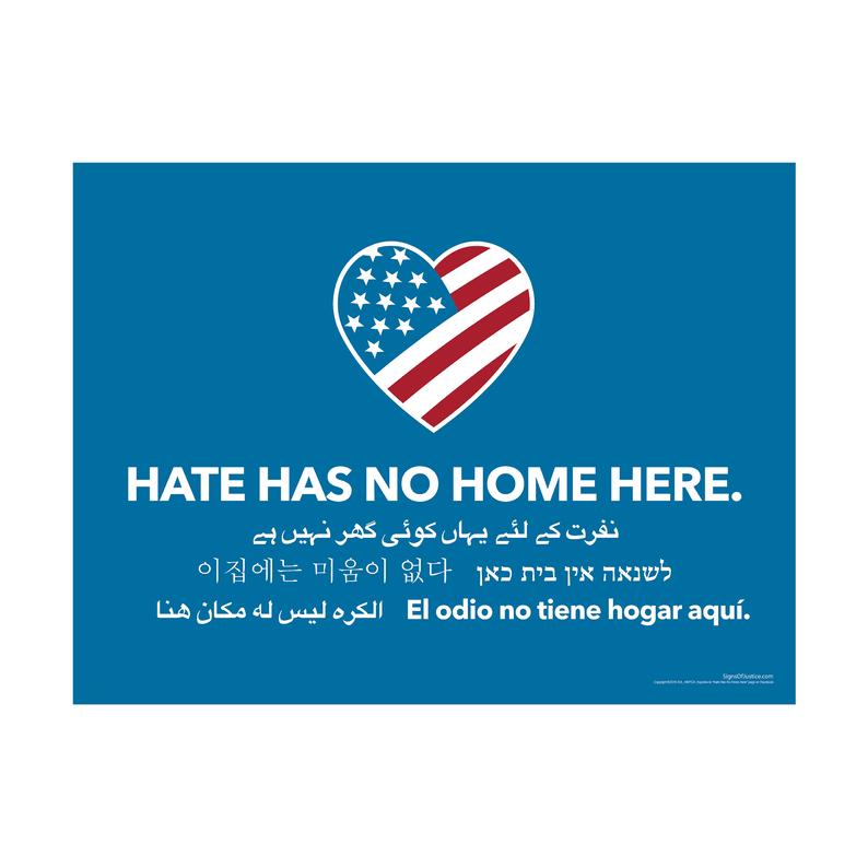 Hate Has No Home Here Vinyl Banner